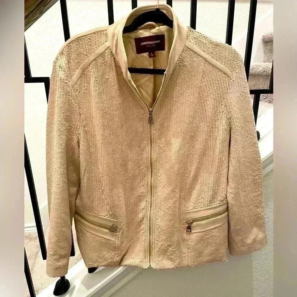 Johnston and Murphy Tan Polyester & Spandex Jacket